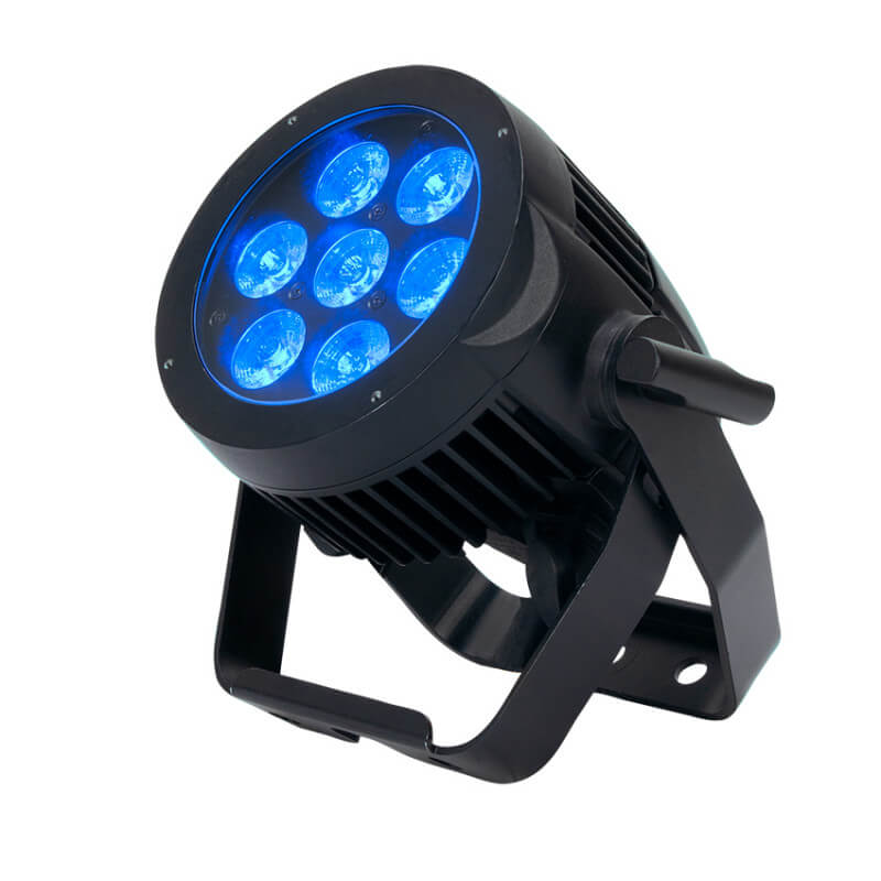 ADJ 7P HEX IP Par con 7 leds hex RGBAW+UV de 12W